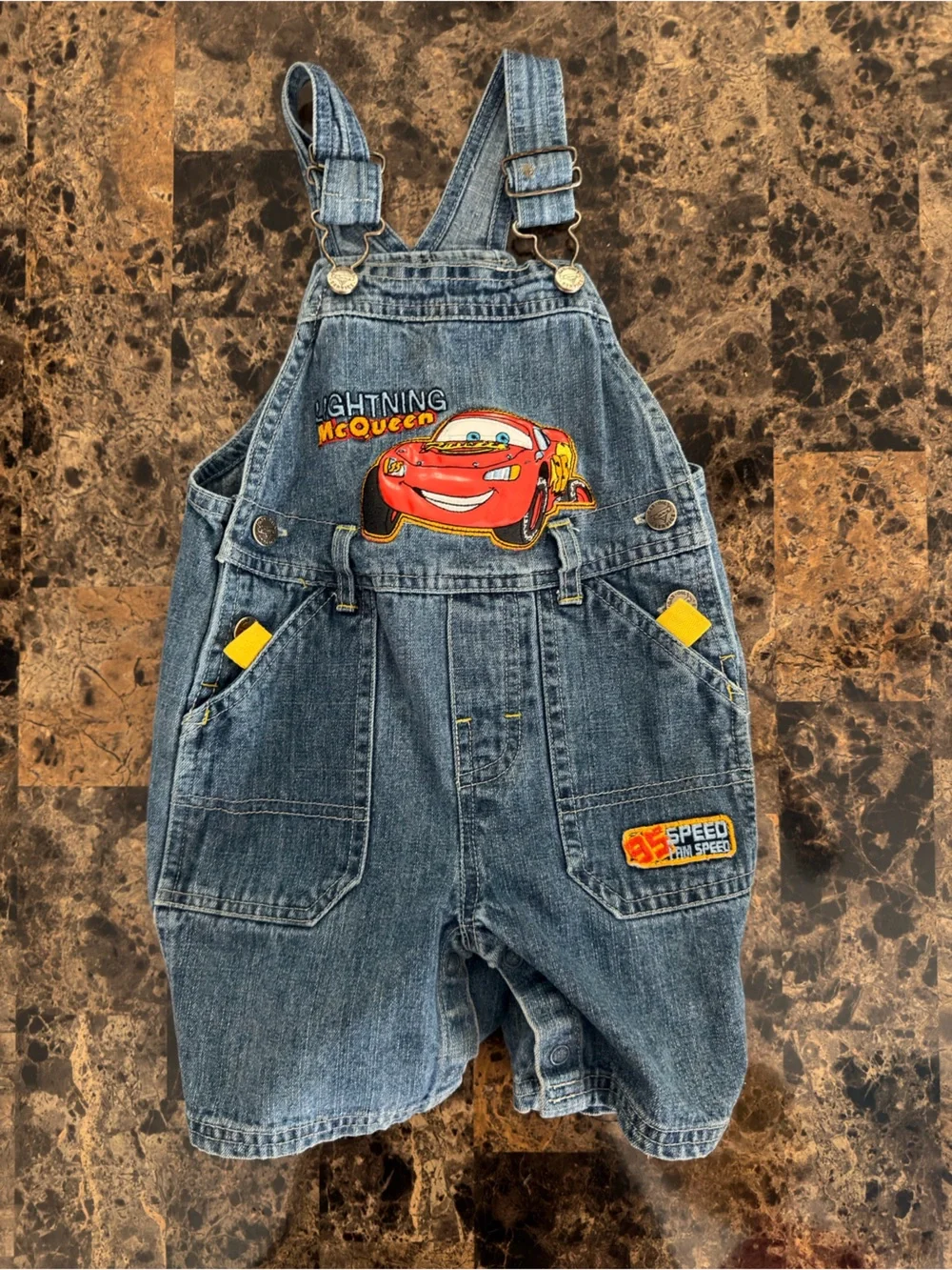 Vintage kids lightning McQueen overalls 18M